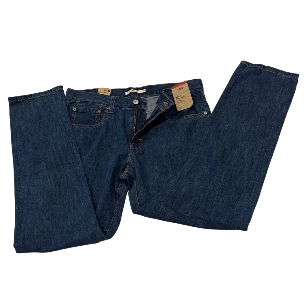 Levis Middy straight Jeans women's 30x30 good grades Blue Denim Medium Wash NWT